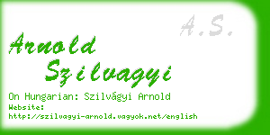 arnold szilvagyi business card